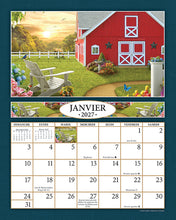 Load image into Gallery viewer, Une promenade à la campagne 2027 (Article #2630) - ** SHIPPING IN SEPTEMBER ** Recharge de 8x10 feuille calendrier