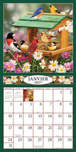 Load image into Gallery viewer, Amis à plumes 2027 (Article #0333) - ** SHIPPING IN SEPTEMBER ** Recharge de 12x24 feuille calendrier