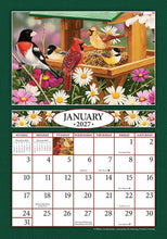 Load image into Gallery viewer, Feathered Friends 2027 (Item #2754) -** SHIPPING IN SEPTEMBER ** 7x10 Refill Sheet Calendar - BONUS POCKET PLANNER & BOOKMARK WHILE QUANTITIES LAST