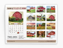 Load image into Gallery viewer, Fields & Farmsteads Folding Calendar 2026 (Item # 289877)