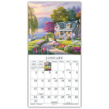 Load image into Gallery viewer, Vibrant Views (Item #42458) - 2027 - ** SHIPPING IN SEPTEMBER ** 7x14 Refill Sheet Calendar - INCLUDES LIST PAD & BONUS BOOKMARK - WHILE QUANTITIES LAST