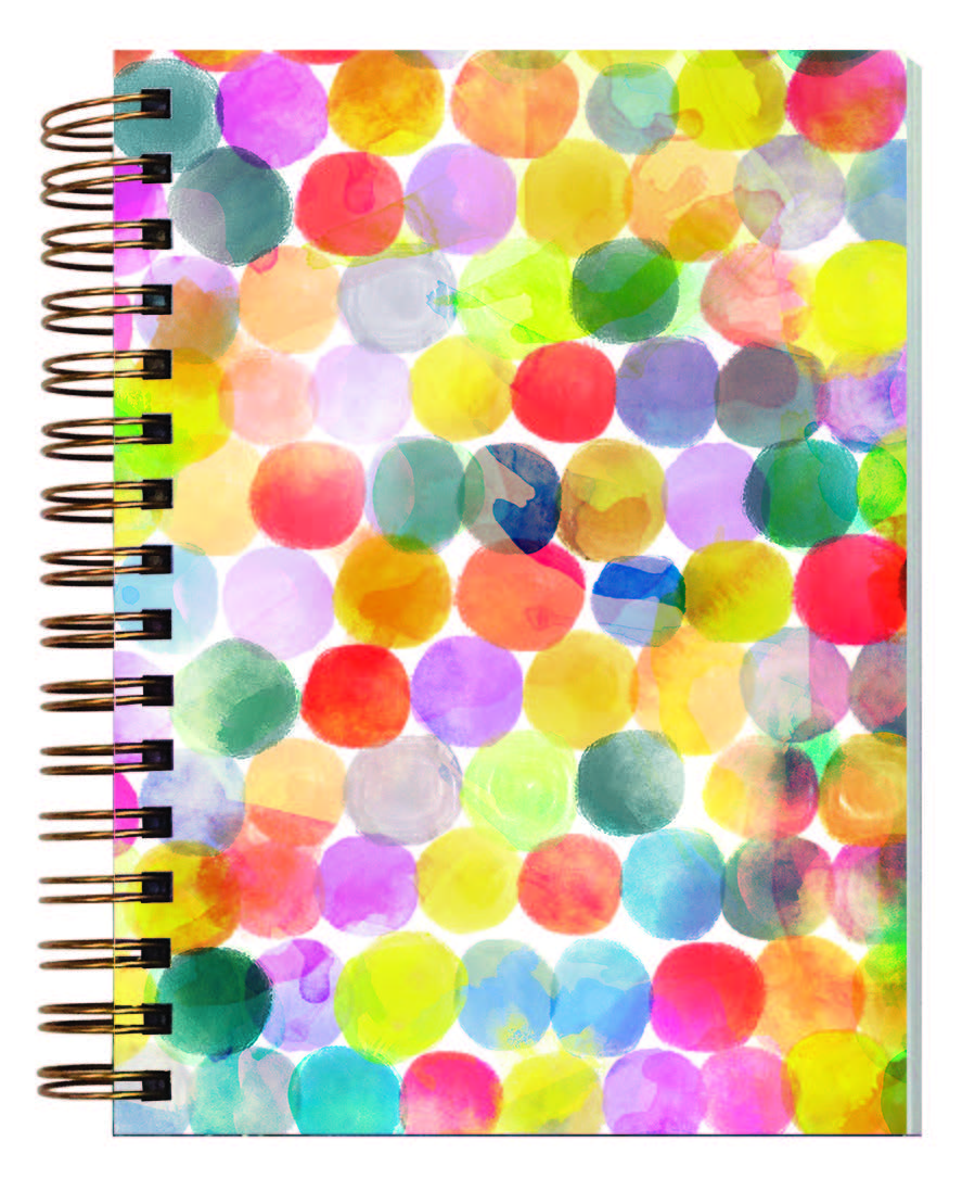 Designer Greetings - Vibrant Watercolor Dot Journal