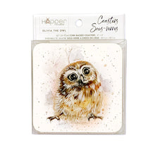 Charger l'image dans la galerie, Hopper Studios Coaster Set - Olivia the Owl