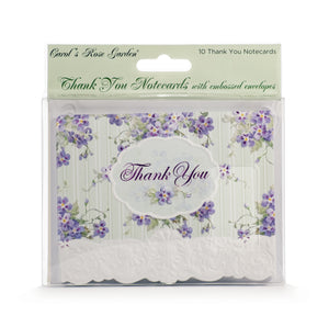 ForArtSake - Lilacs & Teal Stripe Thank You Card Set