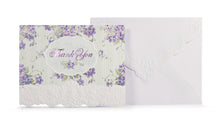 Load image into Gallery viewer, ForArtSake - Lilacs &amp; Teal Stripe Thank You Card Set
