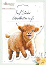 Load image into Gallery viewer, Hopper Studios Vinyl Stickers - Hailey the Highland Cow
