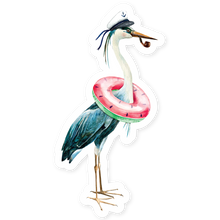 Load image into Gallery viewer, Hopper Studios Vinyl Stickers - Hank the Heron
