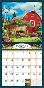 A Country Walk 2024 (Item #9175) - 12x24 Refill Sheet Calendar - BONUS POCKET PLANNER & BOOKMARK WHILE QUANTITIES LAST