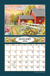 A Country Walk 2026 (Item #2692) - 4x6 Refill Sheet Calendar - BONUS POCKET PLANNER & BOOKMARK WHILE QUANTITIES LAST