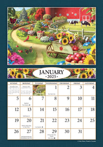 A Country Walk 2025 (Item #2654) - 7x10 Refill Sheet Calendar - BONUS POCKET PLANNER & BOOKMARK WHILE QUANTITIES LAST