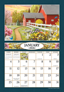 A Country Walk 2026 (Item #2654) - 7x10 Refill Sheet Calendar - BONUS POCKET PLANNER & BOOKMARK WHILE QUANTITIES LAST