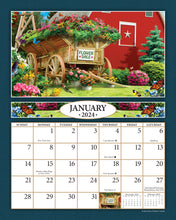 Load image into Gallery viewer, A Country Walk 2024 (Item #2616) - 8x10 Refill Sheet Calendar - BONUS POCKET PLANNER &amp; BOOKMARK WHILE QUANTITIES LAST
