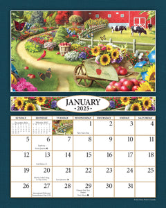 A Country Walk 2025 (Item #2616) - 8x10 Refill Sheet Calendar - BONUS POCKET PLANNER & BOOKMARK WHILE QUANTITIES LAST