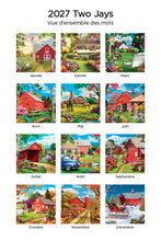 Load image into Gallery viewer, Une promenade à la campagne 2027 (Article #2630) -  ** SHIPPING IN SEPTEMBER ** Recharge de 8x10 feuille calendrier
