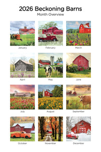 Beckoning Barns 2026 (Item #33012) - 12x24 Refill Sheet Calendar - BONUS POCKET PLANNER & BOOKMARK WHILE QUANTITIES LAST