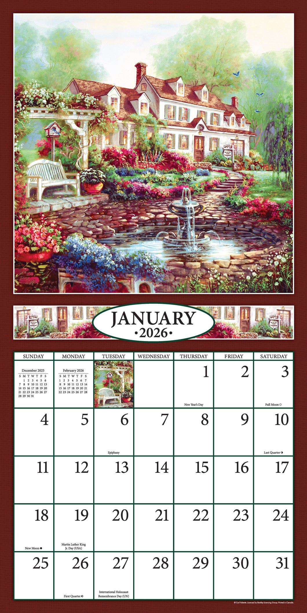 Bygone Days 2026 (Item #3133) - 12x24 Refill Sheet Calendar - BONUS POCKET PLANNER & BOOKMARK WHILE QUANTITIES LAST