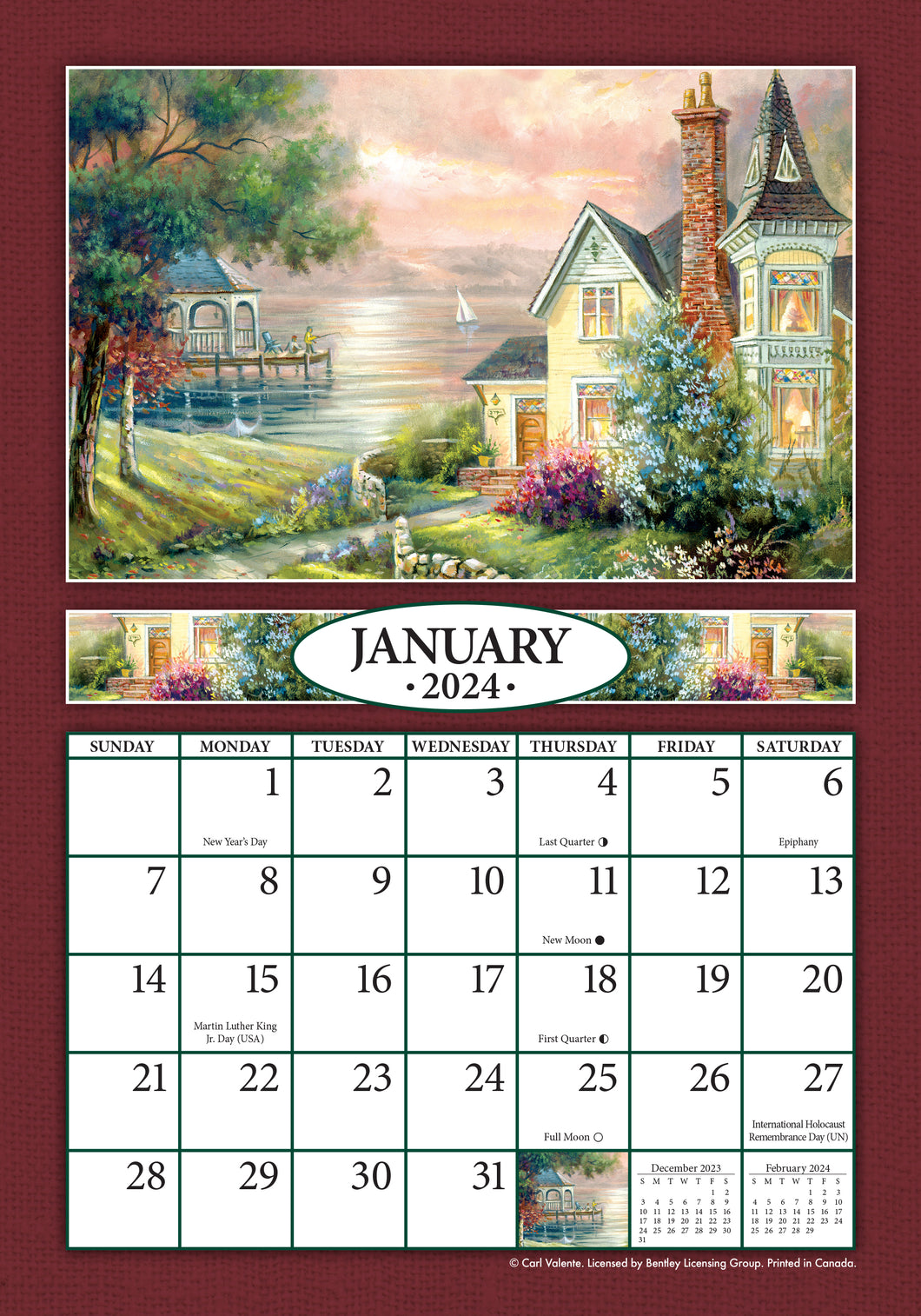 Bygone Days 2024 (Item #3485) - 7x10 Refill Sheet Calendar - BONUS POCKET PLANNER & BOOKMARK WHILE QUANTITIES LAST