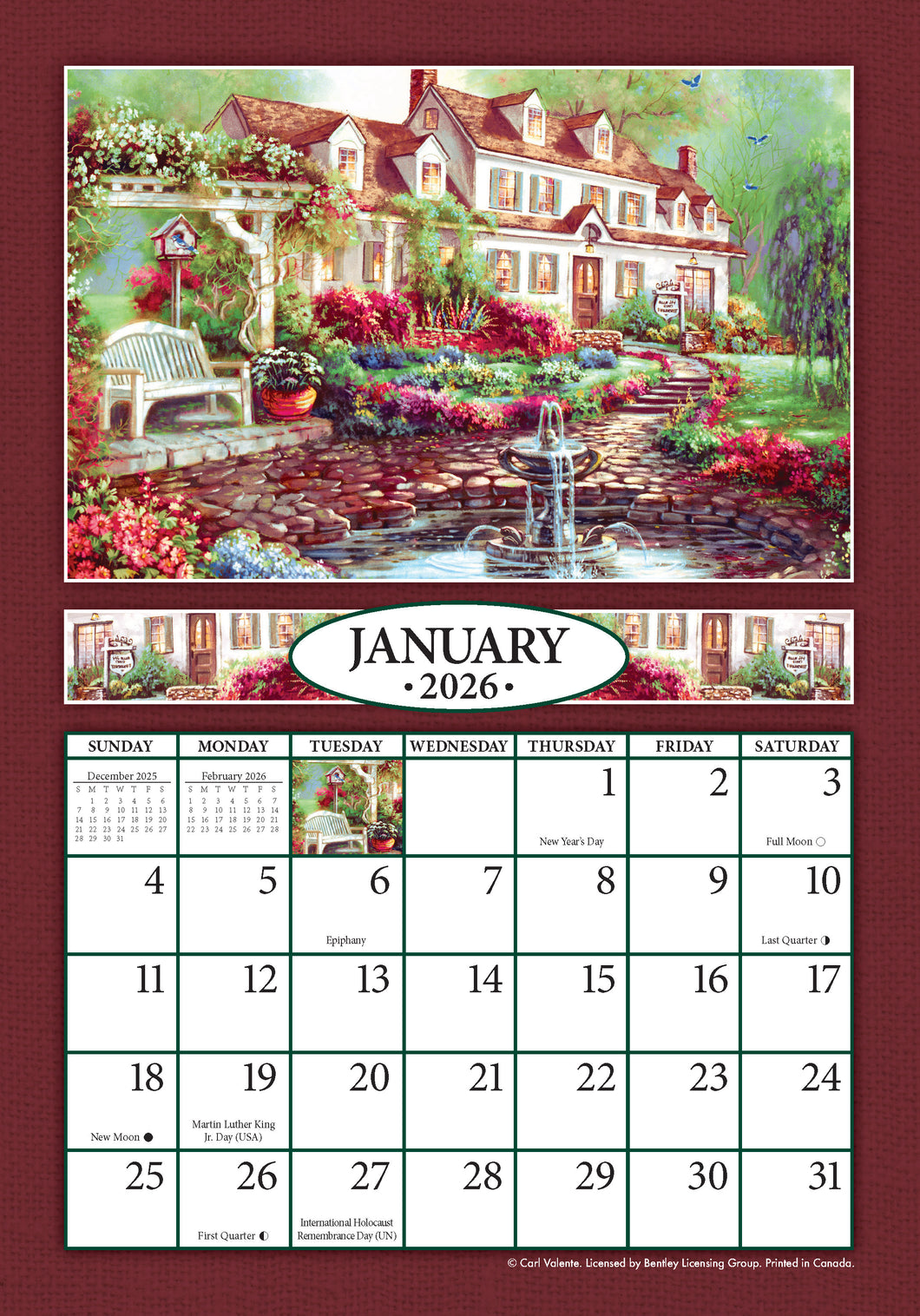 Bygone Days 2026 (Item #3485) - 7x10 Refill Sheet Calendar - BONUS POCKET PLANNER & BOOKMARK WHILE QUANTITIES LAST