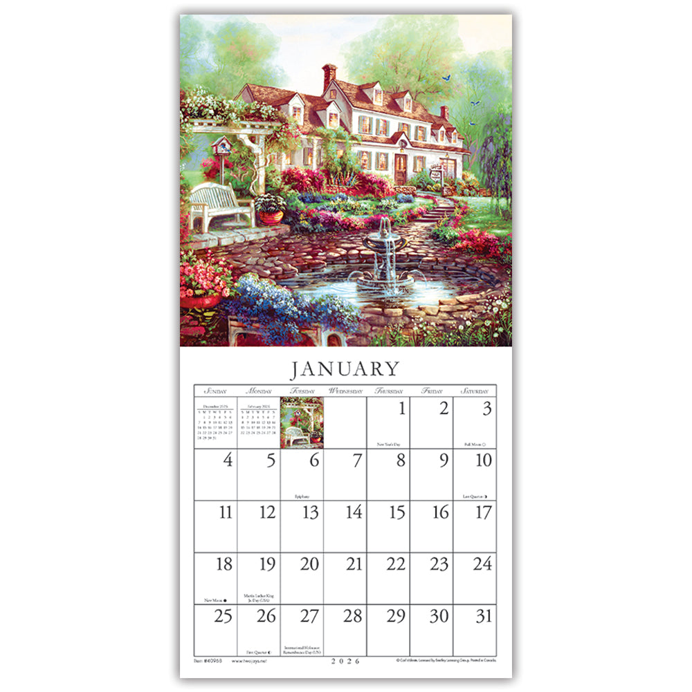 Bygone Days 2026 (Item #40968) - 7x14 Refill Sheet Calendar - INCLUDES LIST PAD & BONUS BOOKMARK - WHILE QUANTITIES LAST