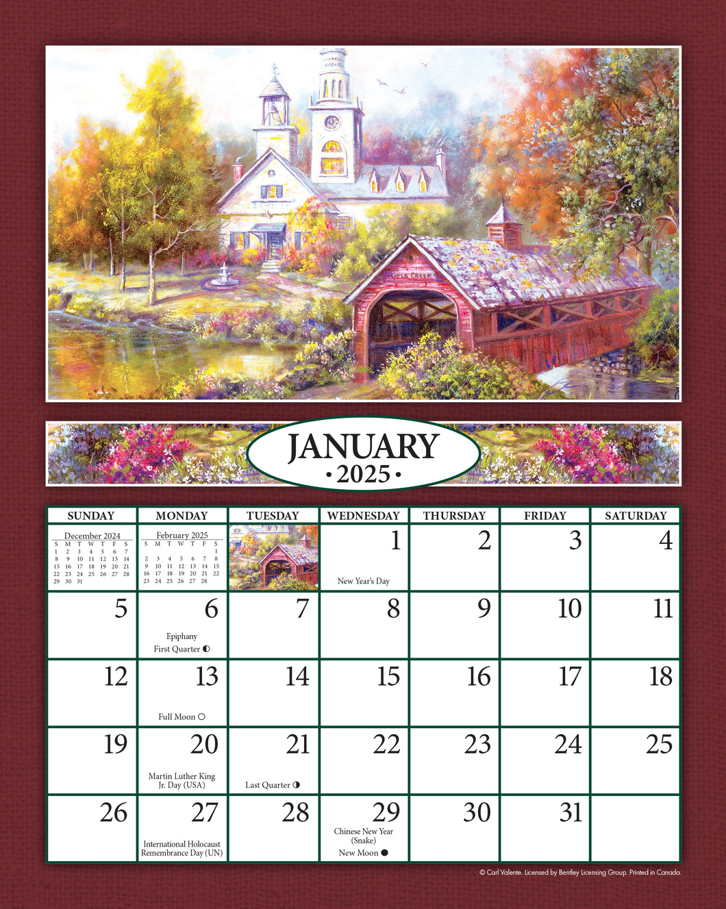 Bygone Days 2025 (Item #2869) - 8x10 Refill Sheet Calendar - BONUS POCKET PLANNER & BOOKMARK WHILE QUANTITIES LAST