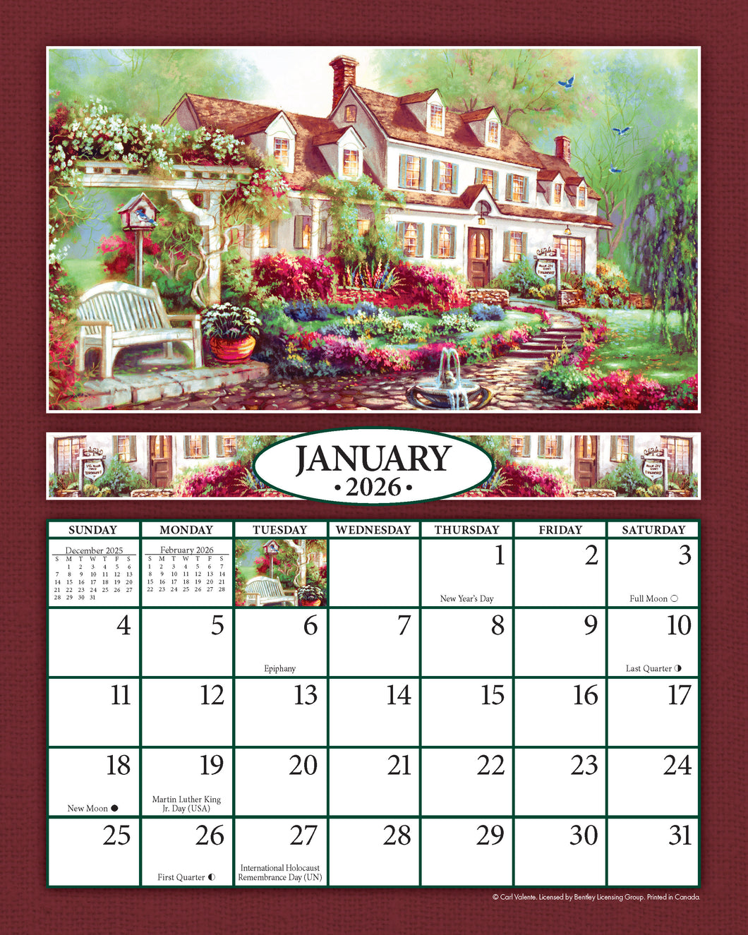 Bygone Days 2026 (Item #2869) - 8x10 Refill Sheet Calendar - BONUS POCKET PLANNER & BOOKMARK WHILE QUANTITIES LAST
