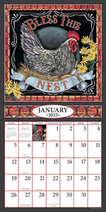 Bless This Nest 2025 (Item # 7052) - 12x24 Refill Sheet Calendar - BONUS POCKET PLANNER & BOOKMARK WHILE QUANTITIES LAST