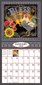 Bless This Nest 2026 (Item # 7052) - 12x24 Refill Sheet Calendar - BONUS POCKET PLANNER & BOOKMARK WHILE QUANTITIES LAST