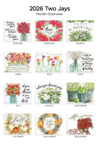 Bloom Brighter Folding Calendar 2026 (Item # 289811)