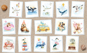 Hopper Studios *Coastal* Enclosure Birthday Cards - Mixed 6 packs