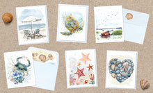 Load image into Gallery viewer, Hopper Studios *Coastal* Enclosure Cards - Varied Occasion Mixed 6 packs
