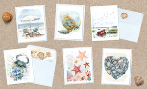 Hopper Studios *Coastal* Enclosure Cards - Varied Occasion Mixed 6 packs