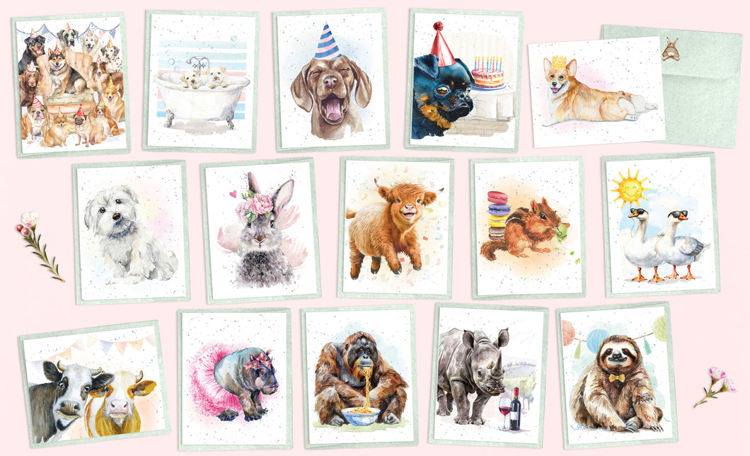 Hopper Studios Enclosure Birthday Cards - Mixed 6 packs