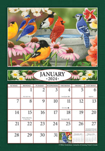 Feathered Friends 2024 (Item #2754) - 7x10 Refill Sheet Calendar - BONUS POCKET PLANNER & BOOKMARK WHILE QUANTITIES LAST