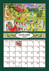 Feathered Friends 2026 (Item #2754) - 7x10 Refill Sheet Calendar - BONUS POCKET PLANNER & BOOKMARK WHILE QUANTITIES LAST