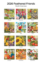 Charger l&#39;image dans la galerie, Feathered Friends 2026 (Item #9372) - 12x24 Refill Sheet Calendar - BONUS POCKET PLANNER &amp; BOOKMARK WHILE QUANTITIES LAST
