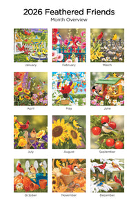 Feathered Friends 2026 (Item #9372) - 12x24 Refill Sheet Calendar - BONUS POCKET PLANNER & BOOKMARK WHILE QUANTITIES LAST