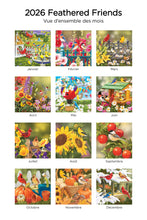 Load image into Gallery viewer, Amis à plumes 2026 (Article #2712) - Recharge de 8x10 feuille calendrier
