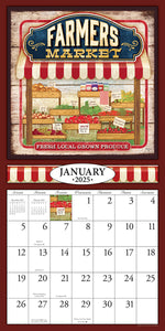 Farmers Market 2025 (Item #21332) - 12x24 Refill Sheet Calendar - BONUS POCKET PLANNER & BOOKMARK WHILE QUANTITIES LAST