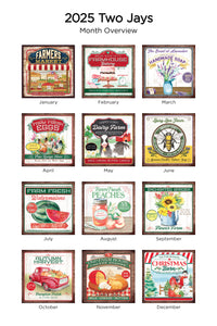 Farmers Market 2025 (Item #41913) - 7x14 Refill Sheet Calendar - INCLUDES LIST PAD & BONUS BOOKMARK - WHILE QUANTITIES LAST