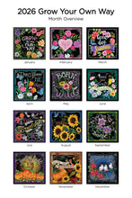 Load image into Gallery viewer, Grow Your Own Way 2026 (Item #7106) - 12x24 Refill Sheet Calendar - BONUS POCKET PLANNER &amp; BOOKMARK WHILE QUANTITIES LAST
