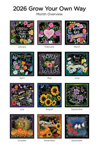 Grow Your Own Way 2026 (Item #7106) - 12x24 Refill Sheet Calendar - BONUS POCKET PLANNER & BOOKMARK WHILE QUANTITIES LAST
