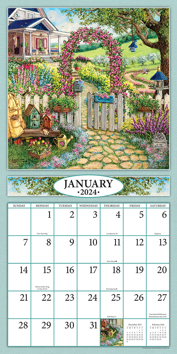 Home Sweet Home 2024 (Item 9289) 12x24 Refill Sheet Calendar BONU