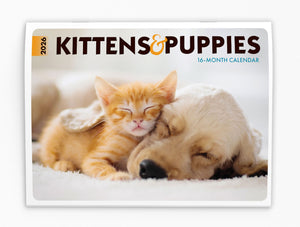 Kittens & Puppies Folding Calendar 2026 (Item # 289600)