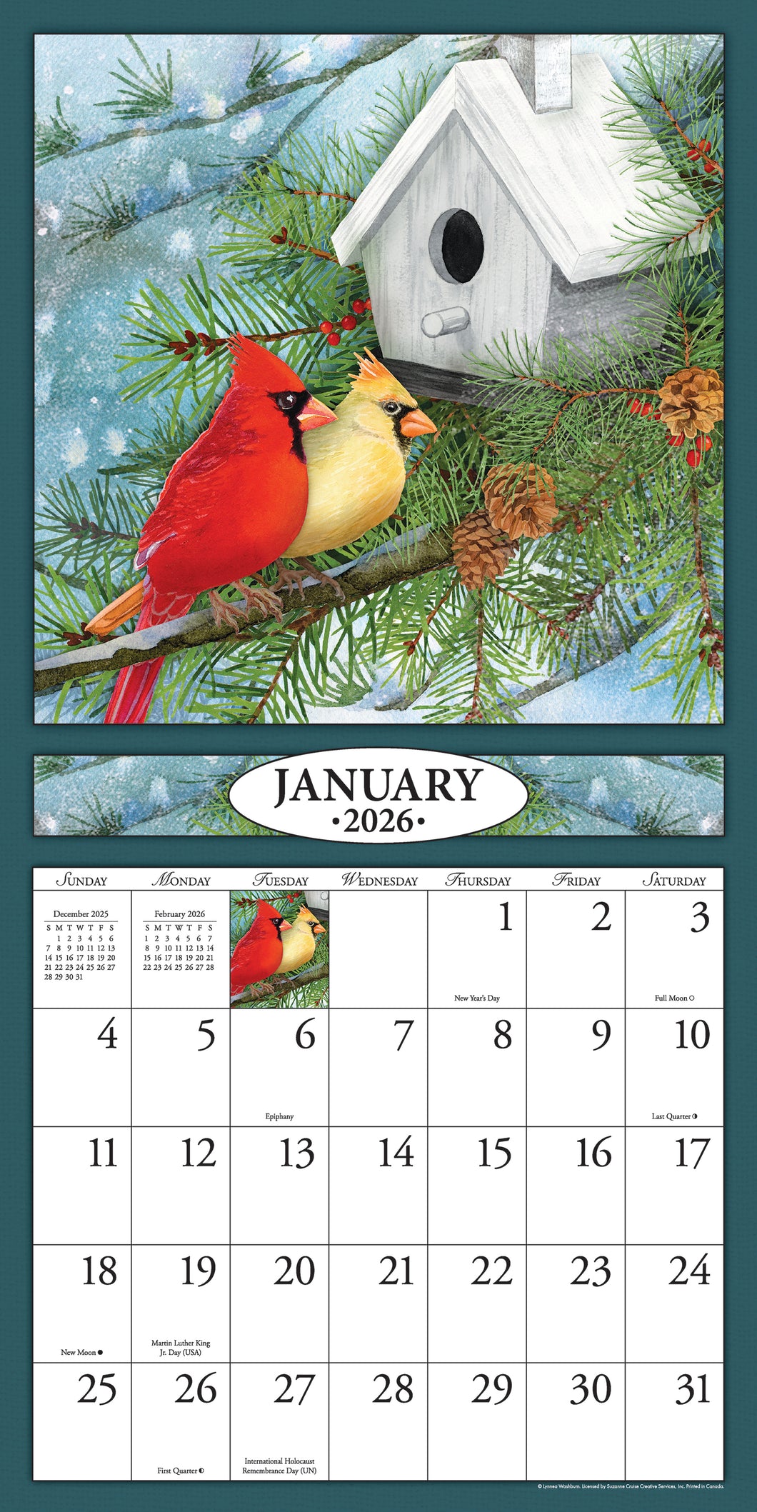 Celebrating Seasons 2026 (Item #77642) - 12x24 Refill Sheet Calendar - BONUS POCKET PLANNER & BOOKMARK WHILE QUANTITIES LAST