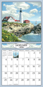 Lighthouses 2026 (Item #3017) - 12x24 Refill Sheet Calendar - BONUS POCKET PLANNER & BOOKMARK WHILE QUANTITIES LAST