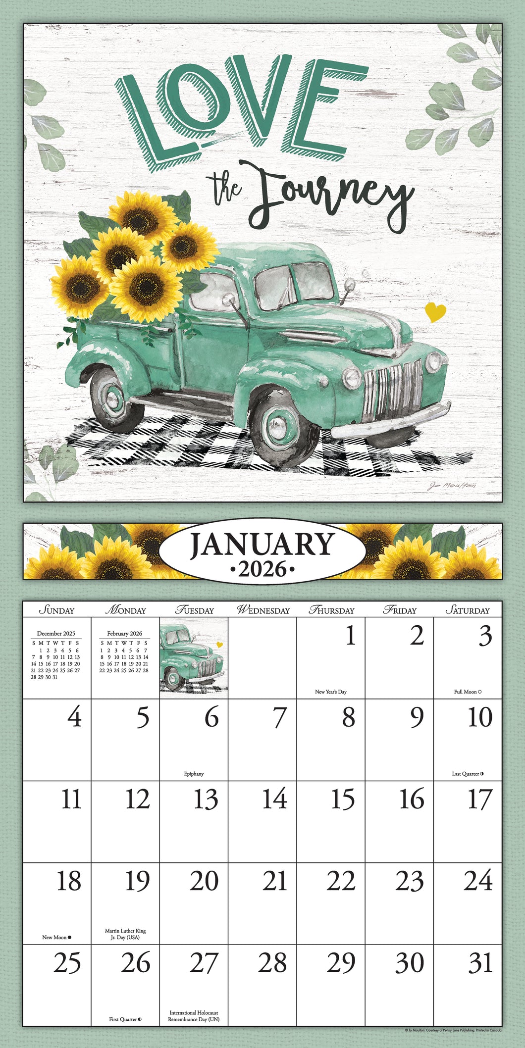 Love the Journey 2026 (Item#77632)  - 12x24 Refill Sheet Calendar - BONUS POCKET PLANNER & BOOKMARK WHILE QUANTITIES LAST