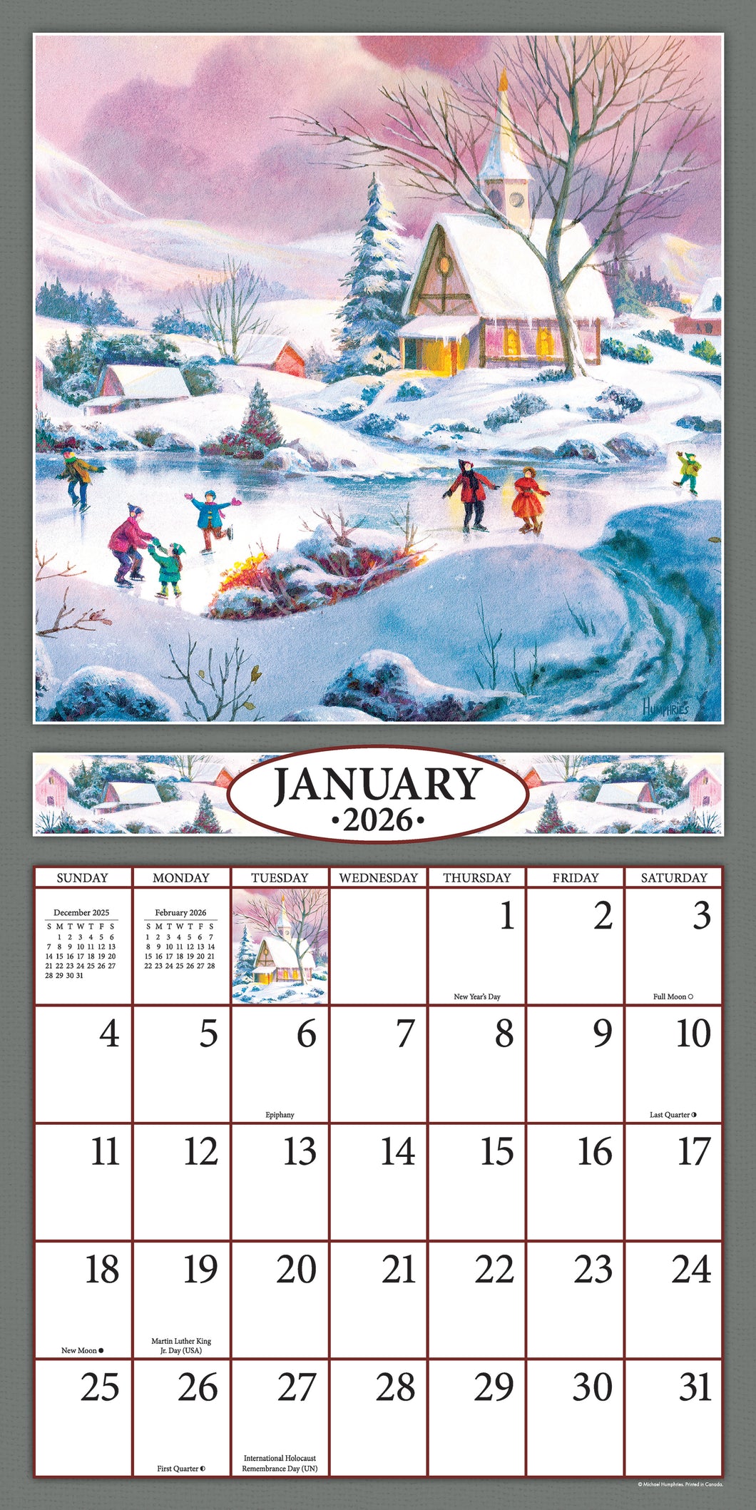 Simple Country 2026 (Item #7115) - 12x24 Refill Sheet Calendar - BONUS POCKET PLANNER & BOOKMARK WHILE QUANTITIES LAST