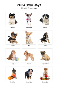 Puppies 2024 (Item #26606) - 12x24 Refill Sheet Calendar - BONUS POCKET PLANNER & BOOKMARK WHILE QUANTITIES LAST