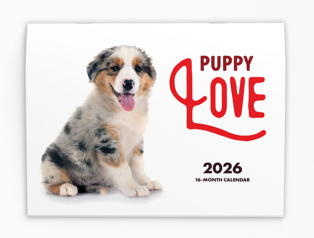 Puppy Love Folding Calendar 2026 (Item # 289623)