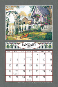 Simple Country 2025 (Item #26782) - 4x6 Refill Sheet Calendar - BONUS POCKET PLANNER & BOOKMARK WHILE QUANTITIES LAST